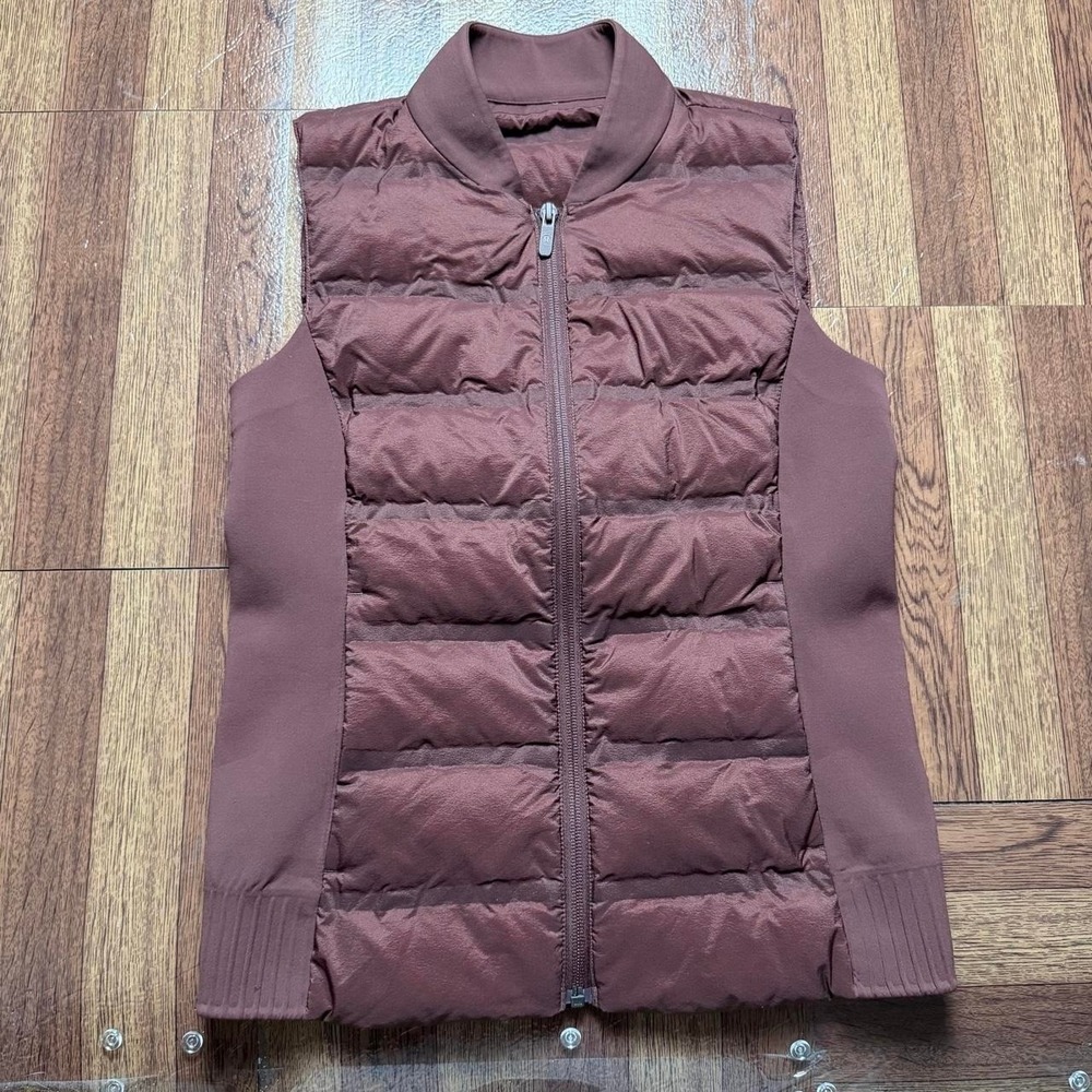 Lululemon Brown Down & Around Puffer Running Vest Size 4